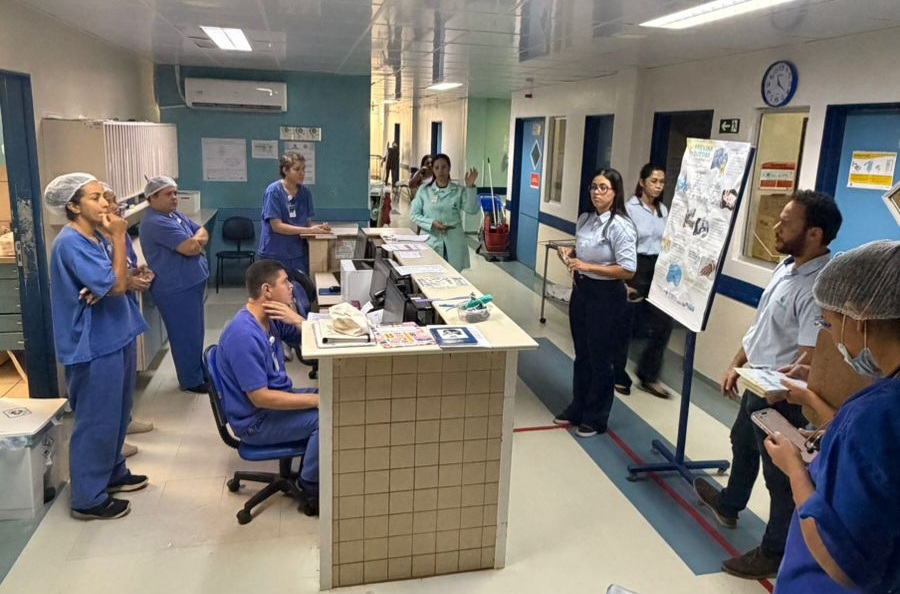 Time da Meta 6 promove ação de prevenção de quedas no HRPA e reforça a cultura de segurança do paciente.